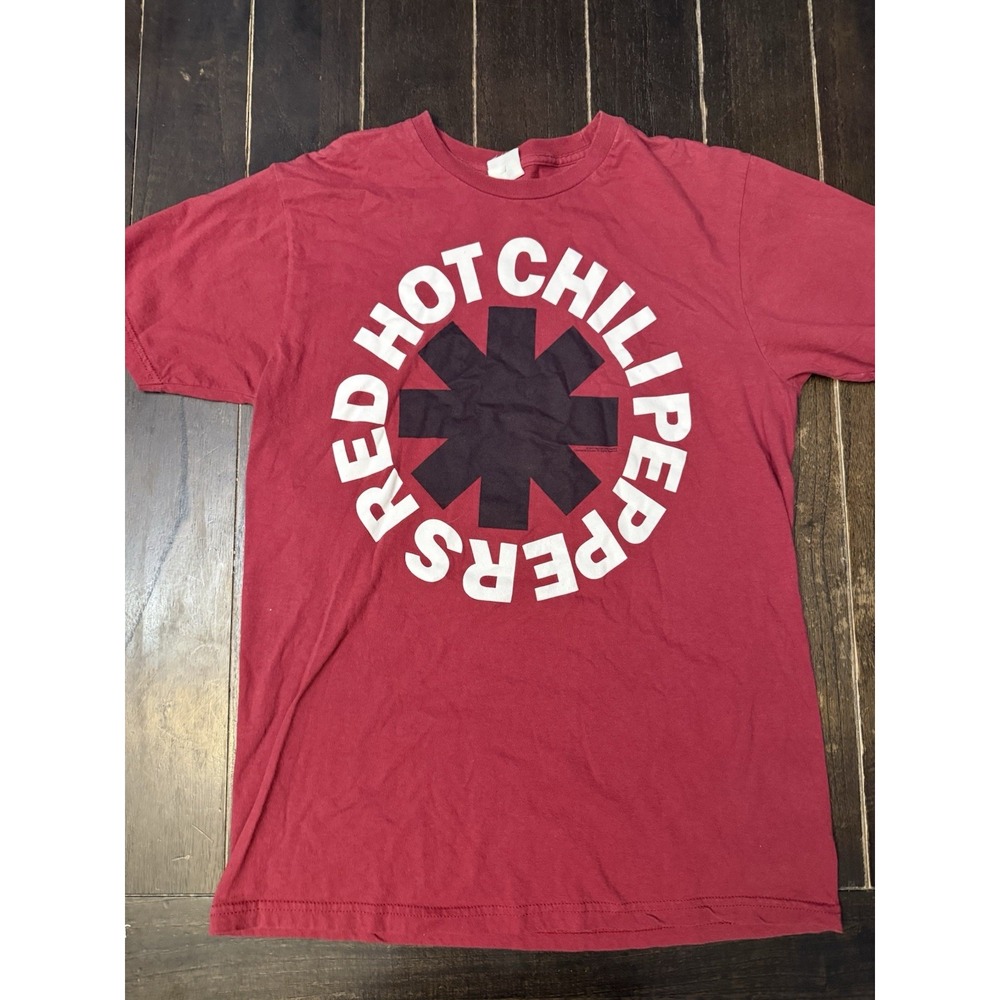 Red Hot Chili Peppers RHCP Asterisk Logo Tee Men L Red 2013 Band Shirt